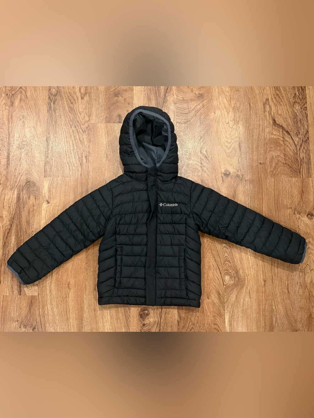 Columbia Black Quilted Hooded Puffer Jacket for Kids